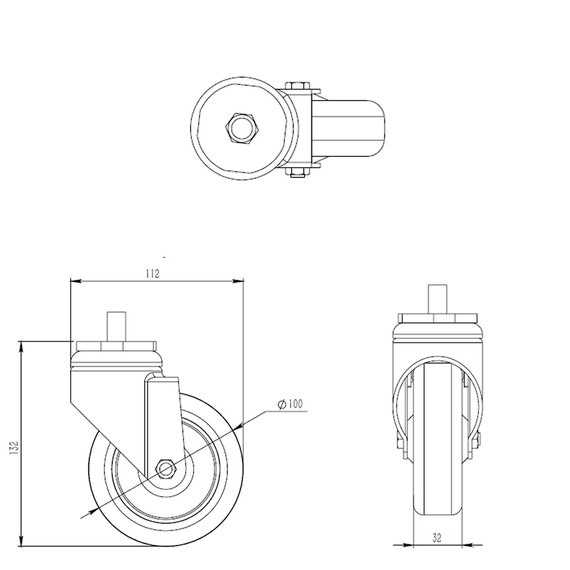 Vaiotec Rollenkit für Untergestell Topline Elektro Pizzaofen, Bild 3