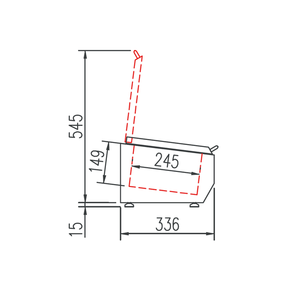 Vaiotec Topline Gastro-Kühlaufsatz mit Edelstahldeckel 6xGN1/4, 1495 × 336 mm, Bild 3