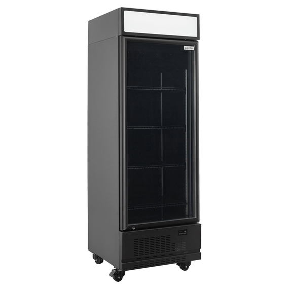Vaiotec Topline Gastro-Getränkekühlschrank 1 Tür, 570 Liter XL, mit Leuchtaufsatz schwarz, 750 × 742 mm, Bild 4