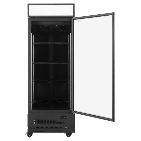Vaiotec Topline Gastro-Getränkekühlschrank 1 Tür, 570 Liter XL, mit Leuchtaufsatz schwarz, 750 × 742 mm, Bild 5