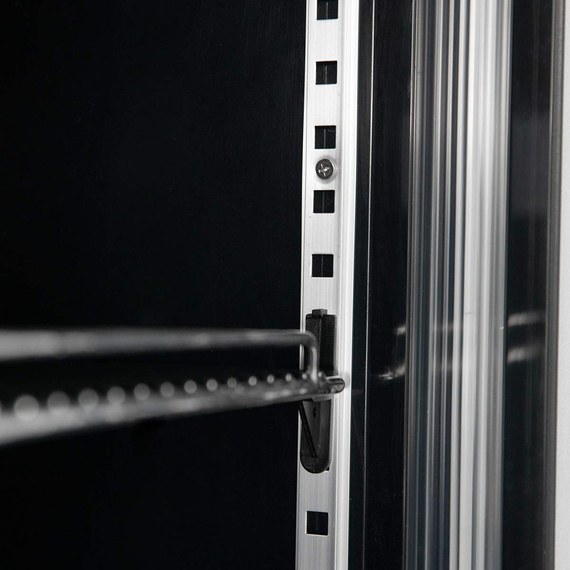 Vaiotec Topline Gastro-Getränkekühlschrank 2 Türen, 870 Liter XL, mit Leuchtaufsatz schwarz, 1090 × 742 mm, Bild 9