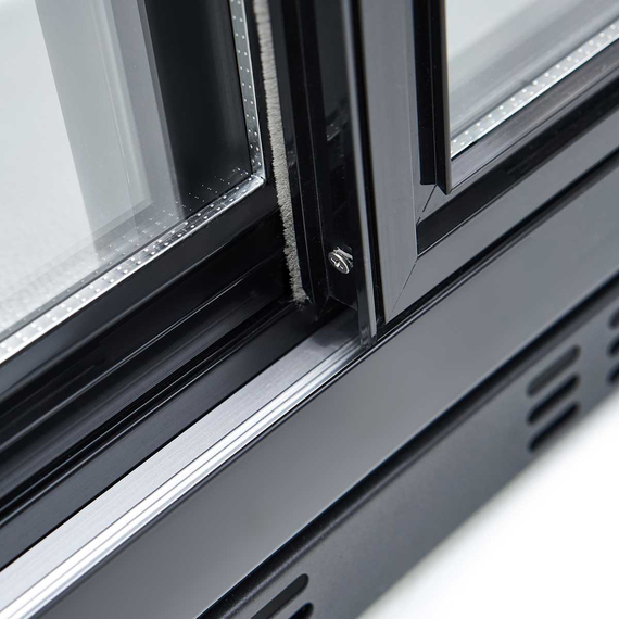 Vaiotec Gastro-Barkühlschrank schwarz, 3 Glasschiebetüren, Höhe 900 mm, 1350 × 520 mm, Bild 4