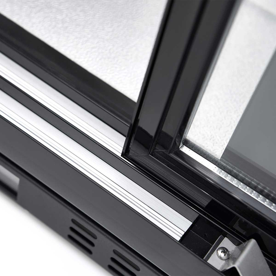 Vaiotec Gastro-Barkühlschrank schwarz, 2 Glasschiebetüren, Höhe 900 mm, 900 × 520 mm, Bild 2
