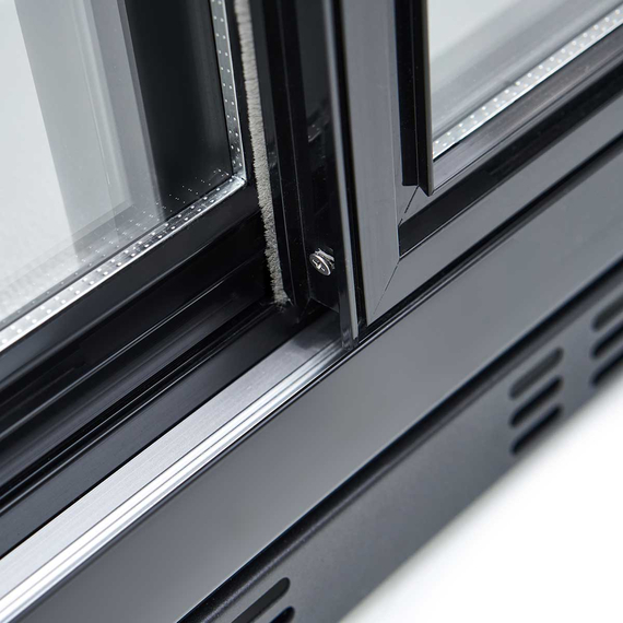 Vaiotec Gastro-Barkühlschrank schwarz, 2 Glasschiebetüren, Höhe 900 mm, 900 × 520 mm, Bild 3