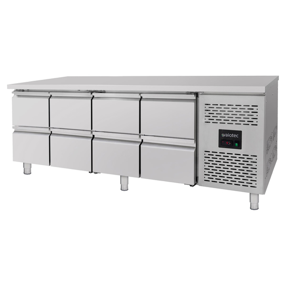 Vaiotec Gastro-Kühltisch, 8 Schubladen – Monoblock, 2230 × 700 mm, Bild 2