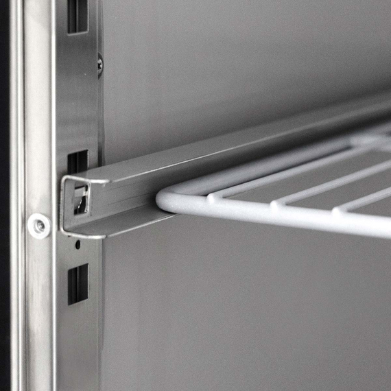 Vaiotec Gastro-Kühltisch, 2 Türen & 4 Schubladen inkl. Aufkantung – Monoblock, 2230 × 700 mm, Bild 6