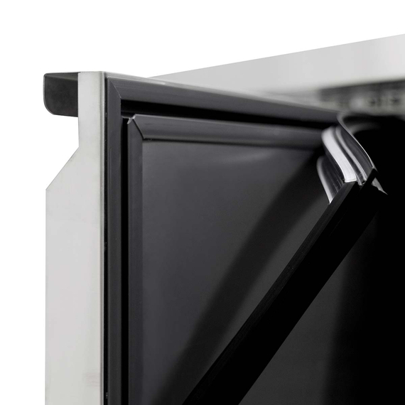 Vaiotec Gastro-Kühltisch, 2 Türen & 4 Schubladen inkl. Aufkantung – Monoblock, 2230 × 700 mm, Bild 7