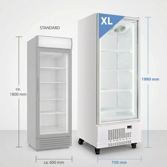 Vaiotec Topline Gastro-Getränkekühlschrank 1 Tür, 570 Liter XL,weiß, 750 × 742 mm, Bild 10