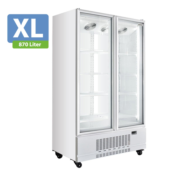 Vaiotec Topline Gastro-Getränkekühlschrank 2 Türen, 870 Liter XL, weiß, 1090 × 742 mm