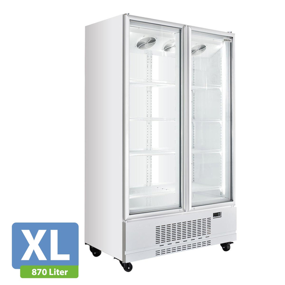 Vaiotec Topline Gastro-Getränkekühlschrank 2 Türen, 870 Liter XL, weiß, 1090 × 742 mm, Bild 2