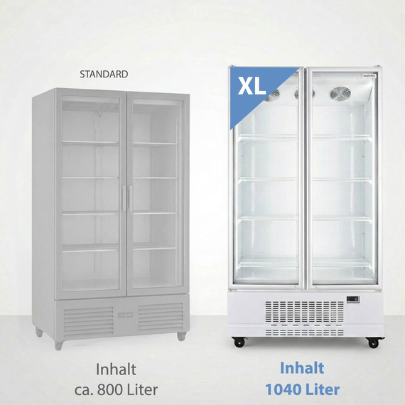 Vaiotec Topline Gastro-Getränkekühlschrank 2 Türen, 1040 Liter XL,weiß, 1280 × 742 mm, Bild 12