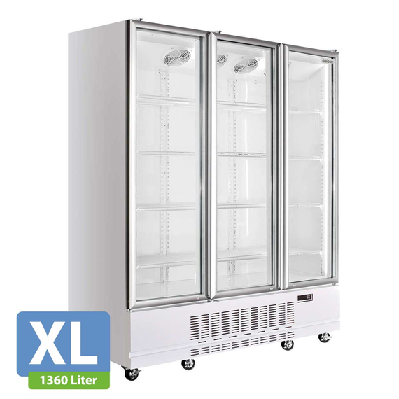 Vaiotec Topline Gastro-Getränkekühlschrank 3 Türen, 1360 Liter XL, weiß, 1640 × 742 mm, Bild 2