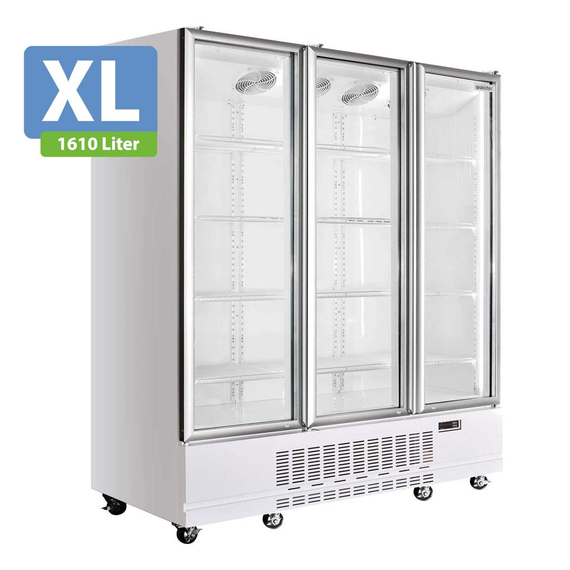 Vaiotec Topline Gastro-Getränkekühlschrank 3 Türen, 1610 Liter XL, weiß, 1919 × 742 mm