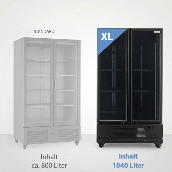Vaiotec Topline Gastro-Getränkekühlschrank 2 Türen, 1040 Liter XL, schwarz, 1280 × 742 mm, Bild 9