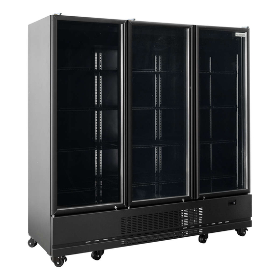 Vaiotec Topline Gastro-Getränkekühlschrank 3 Türen, 1360 Liter XL,schwarz, 1640 × 742 mm, Bild 3
