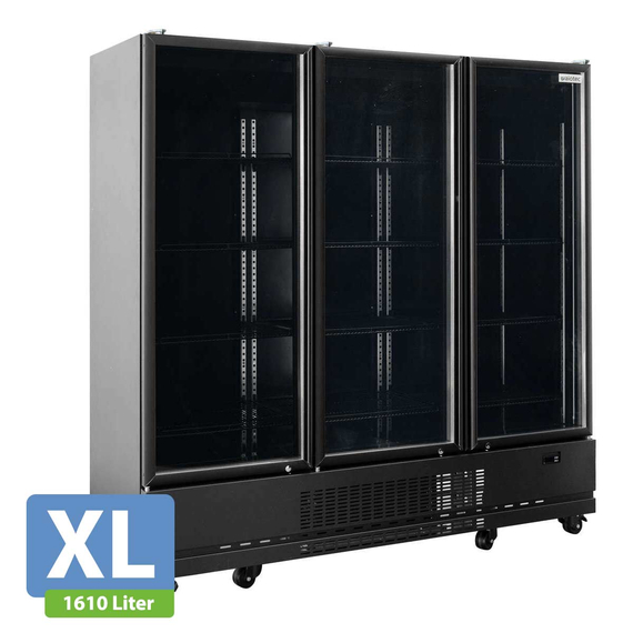 Vaiotec Topline Gastro-Getränkekühlschrank 3 Türen, 1610 Liter XL,schwarz, 1919 × 742 mm, Bild 2