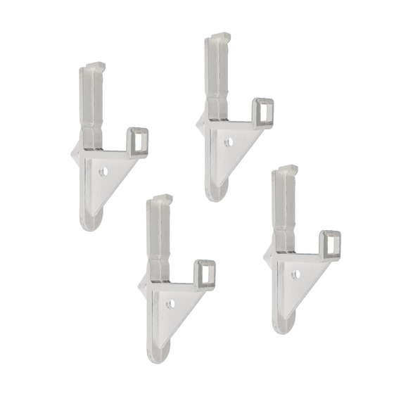 Vaiotec 4er-Set Halterungen für Rost für Topline Getränkekühlschranke, weiß