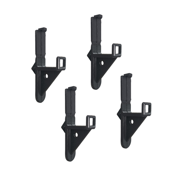 Vaiotec 4er-Set Halterungen für Rost für Topline Getränkekühlschranke, schwarz