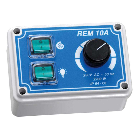 Vaiotec Drehzahlregler manuell, Radialventilatoren, Airboxen, max. 10A, IP55, 130 × 85 mm