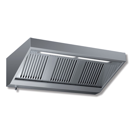 Vaiotec Gastro-Wandhaube Premium, LED Beleuchtung, Filter, 2800 × 900 mm