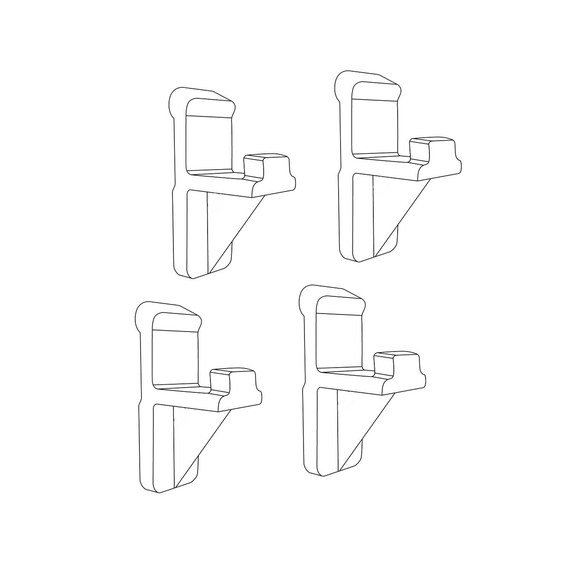 Vaiotec Auflagewinkel 4 Stück für Rost der Getränkekühlschränke 10525 & 10526