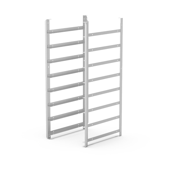 UNOX Einhanggestelle 8 Einschübe mit Abstand zwischen den Blechen 94 mm XUC154 Seitliche Stützen für Öfen und Gärschränke