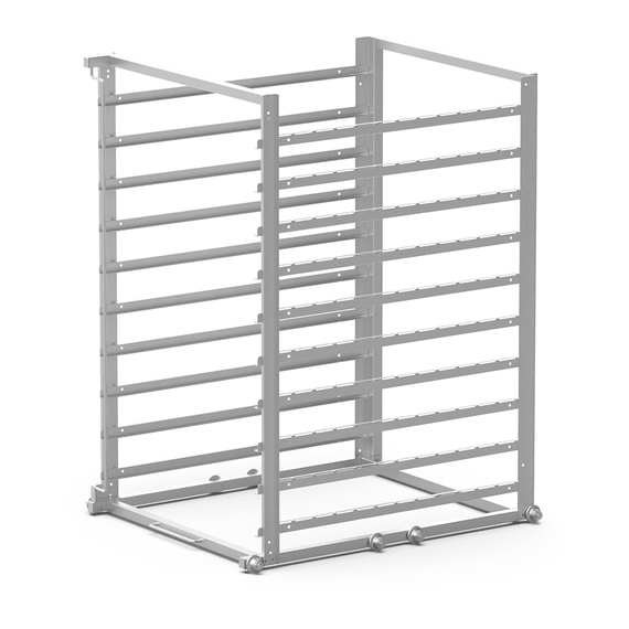 UNOX Blech-Haltekorb XWDBA-1021 Trolley mit Tablettträger