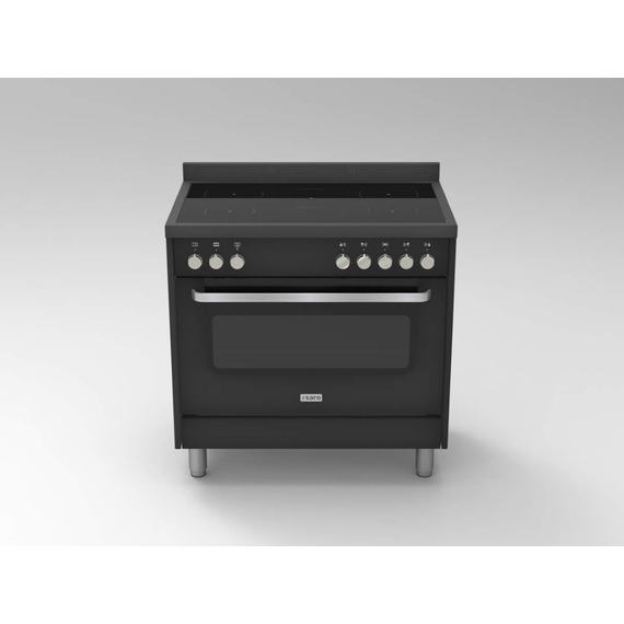 SARO Induktionsherd +Elektrobackofen Modell TS95IND61N schwarz, Farbe: Schwarz, Bild 3