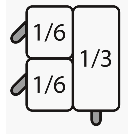 SARO E7/CPCEXB Nudelkorb-Set: 2 x 1/6 GN + 1 x 1/3 GN