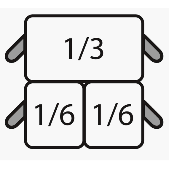 SARO E7/CPCEXF Nudelkorb-Set: 2 x 1/6 GN + 1 x 1/3 GN