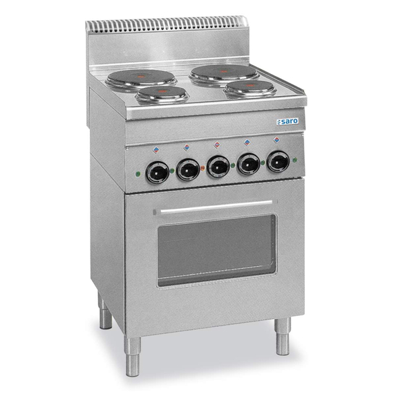 SARO Elektroherd mit Elektrobackofen, 4 Platten 600 Line Standmodell E4F6