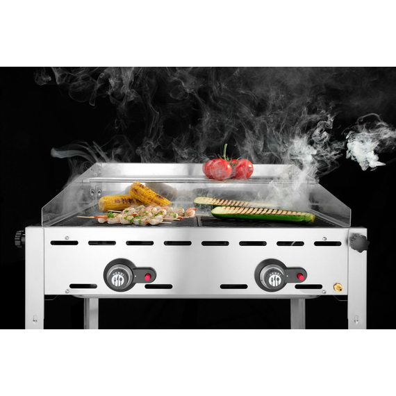 Hendi Grillsystem Green Fire mit 2 Brennern, Profi Line, 2 Edelstahl Grillroste GN 1/1, 11,6kW, 740x612x(H)825mm, Bild 7