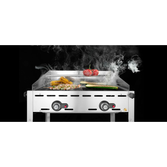 Hendi Grillsystem Green Fire mit 2 Brennern, Profi Line, 2 Edelstahl Grillroste GN 1/1, 11,6kW, 740x612x(H)825mm, Bild 9