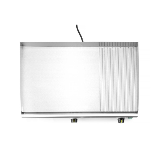 Hendi Grillplatte 1/3 gerillt, Kitchen Line, 220-240V/3500W, 697x474x(H)241mm, Bild 5