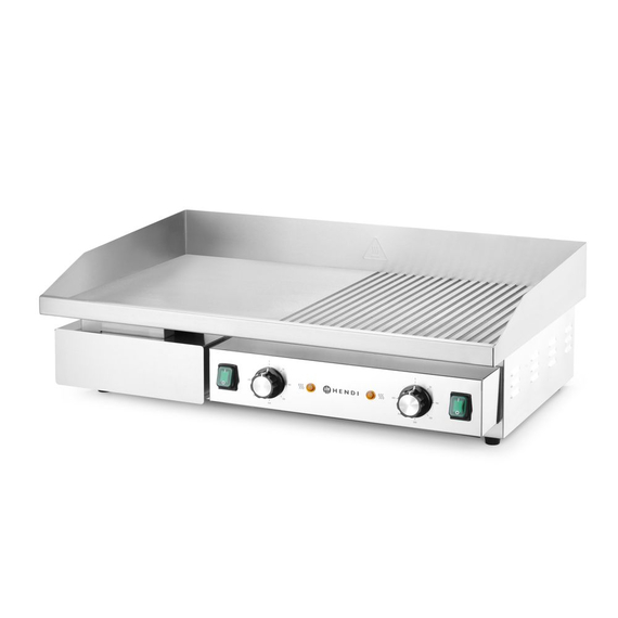 Hendi Grill, halb glatt, halb gerippt, Budget Line, 400V/4400W, 720x460x(H)241mm, Bild 3