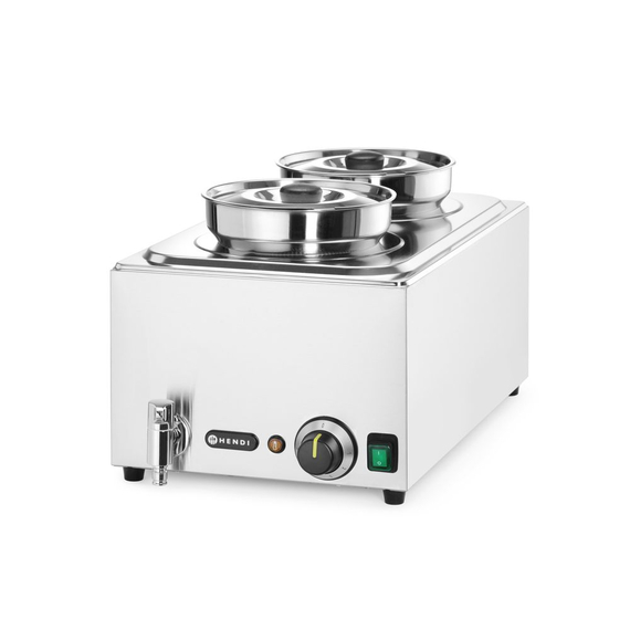 Hendi Set: Bain-Marie Ranger + 2x 4L Container mit Deckel, 8L, 220-240V/1000W, 604x332x(H)315mm, Bild 3