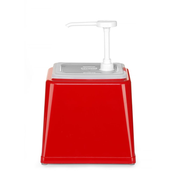 Hendi Pump-Saucenspender, 2,5L, Rot, 230x210x(H)327mm, Bild 5