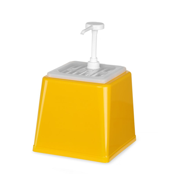 Hendi Pump-Saucenspender, 2,5L, Gelb, 230x210x(H)327mm, Bild 3