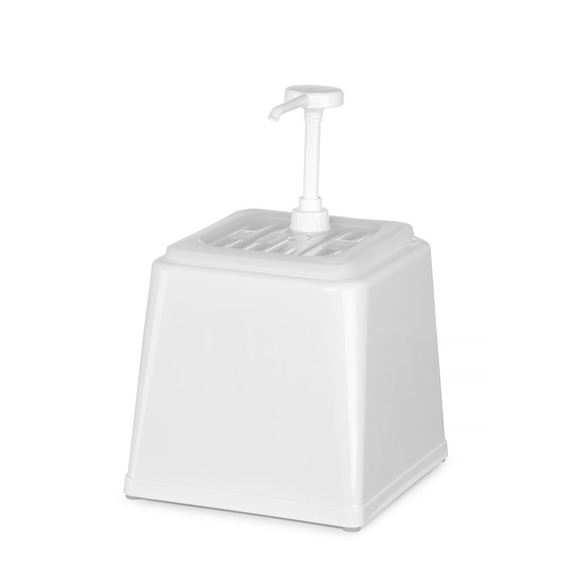 Hendi Pump-Saucenspender, 2,5L, Weiß, 230x210x(H)327mm, Bild 3