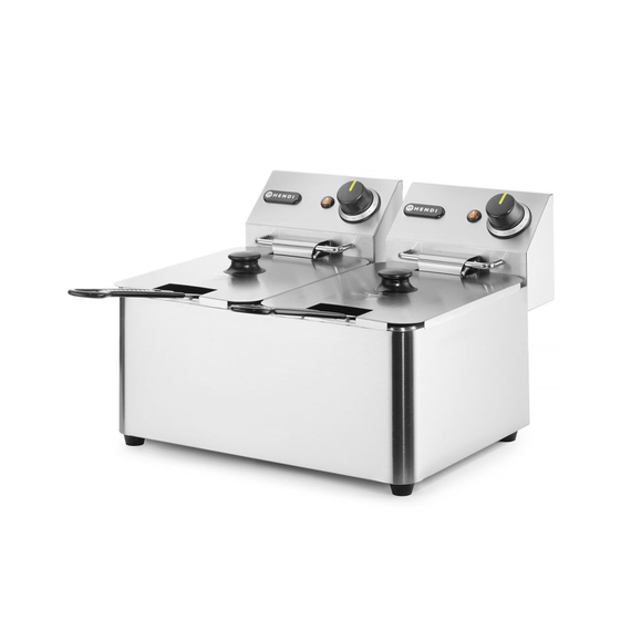 Hendi Fritteuse, 2 x 4 l, Kitchen Line, 8L, 230V/6000W, 470x380x(H)315mm, Bild 3