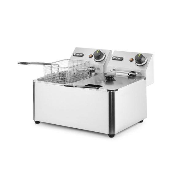 Hendi Fritteuse, 2 x 4 l, Kitchen Line, 8L, 230V/6000W, 470x380x(H)315mm, Bild 5