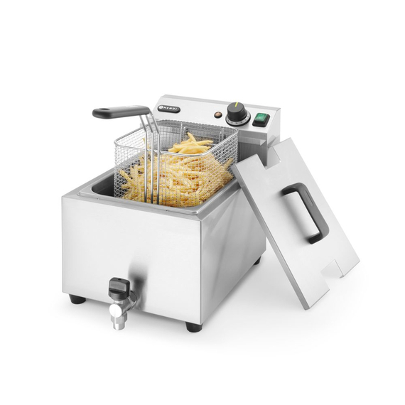 Hendi Fritteuse Profi Line mit Ablasshahn, 8 l, Profi Line, 8L, Hellgrau, 230V/3500W, 305x515x(H)354mm, Bild 3