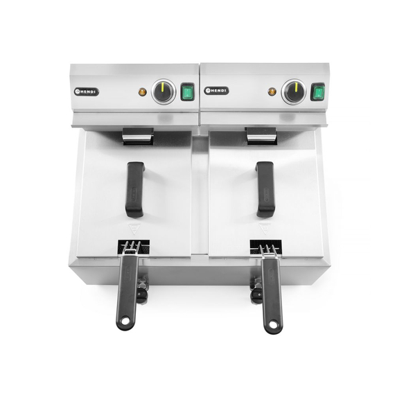 Hendi Fritteuse Profi Line mit Ablasshahn, 2×8 l, Profi Line, 16L, 230V/7000W, 610x515x(H)369mm, Bild 7