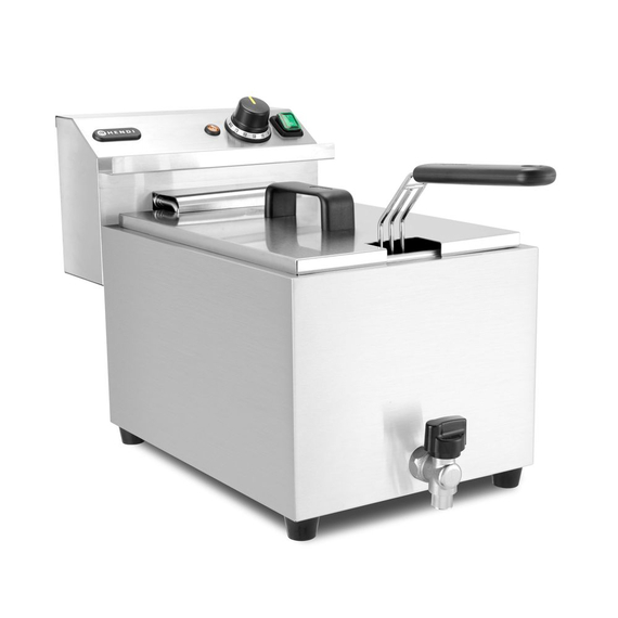 Hendi Fritteuse XL mit Ablasshahn, Profi Line, 10L, 400V/6600W, 300x585x(H)377mm, Bild 3