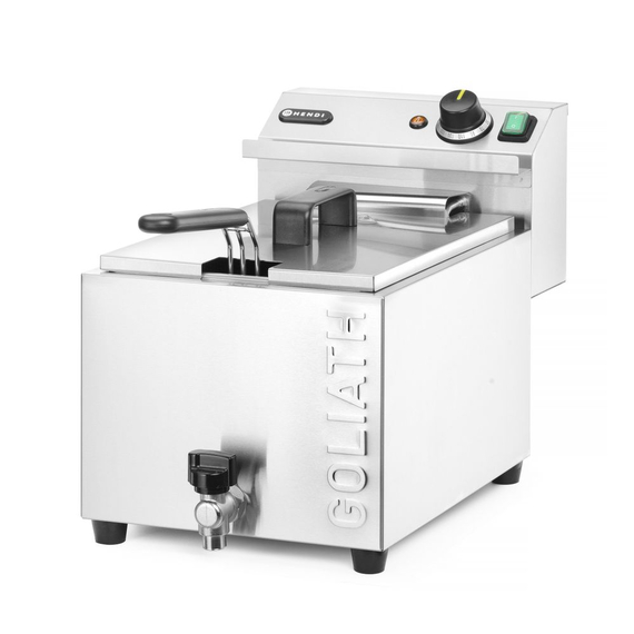 Hendi Fritteuse XL mit Ablasshahn GOLIATH, 10L, 400V/10200W, 300x585x(H)392mm, Bild 3