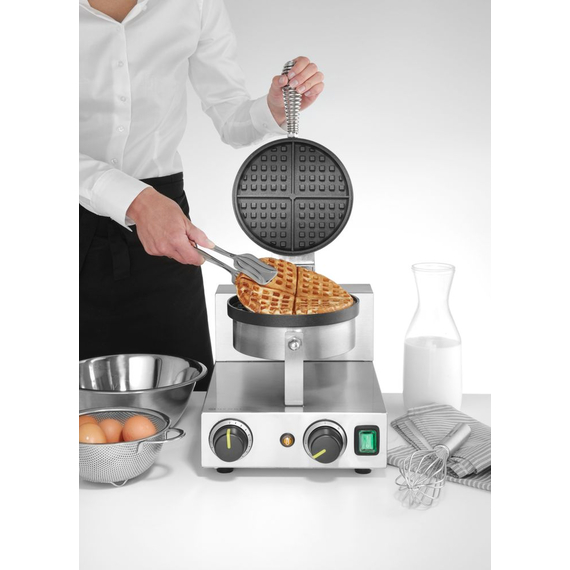 Hendi Waffeleisen rund, 230V/1000W, 250x491x(H)285mm, Bild 5