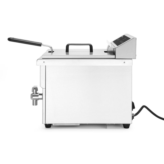 Hendi Induktionsfritteuse mit Ablasshahn - 8 l, 8L, Hellgrau, 230V/3500W, 288x619x(H)408mm, Bild 3