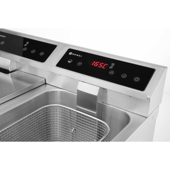Hendi Induktionsfritteuse - mit Ablasshahn 2x8 l, Profi Line, 16L, 230V/7000W, 577x609x(H)410mm, Bild 9