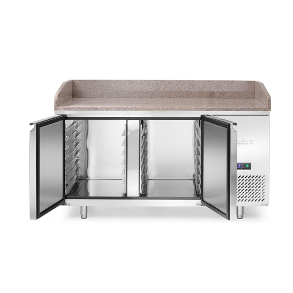 Arktic Pizzakühltisch mit Granitarbeitsplatte, 2-türig, 250L, Granit, 230V/250W, 1510x800x(H)875mm, Bild 3