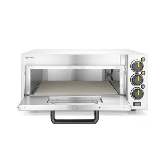 Hendi Pizzaofen kompakt, Silber, 230V/2000W, 580x560x(H)275mm, Bild 3